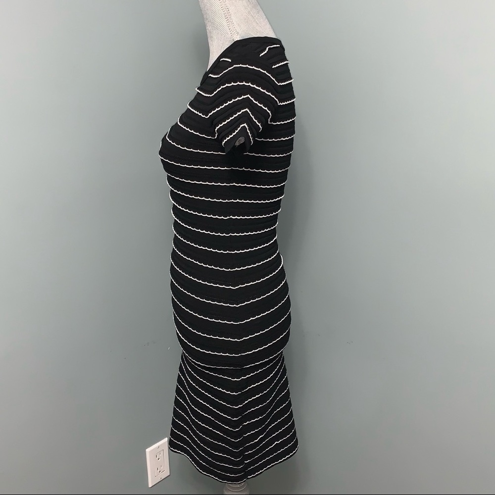 MICHAEL MICHAEL KORS ruffled Striped stretch viscose mini dress women’s size XS - Picture 7 of 13